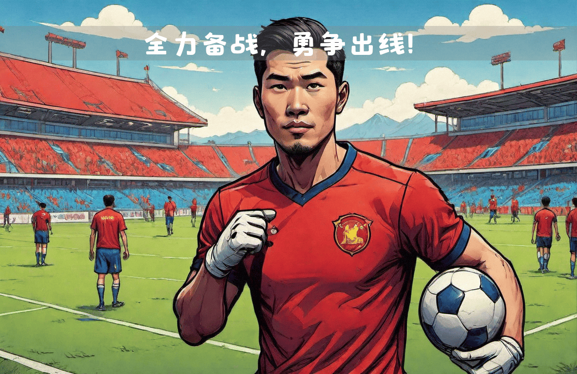 足球比赛中球队备战充分，全力以赴拼搏